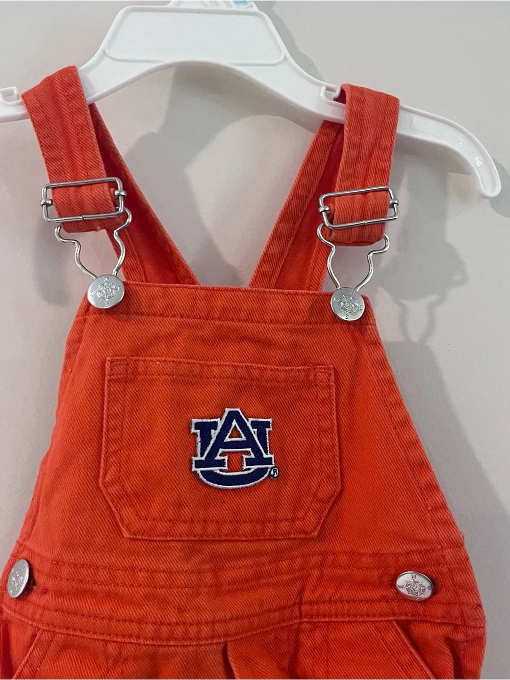 Auburn Tigers Baby Overalls With AU 6-9m Orange Collegiate Sports